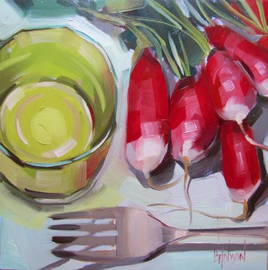 Icicle Radishes, Original Oil Painting - SOLD